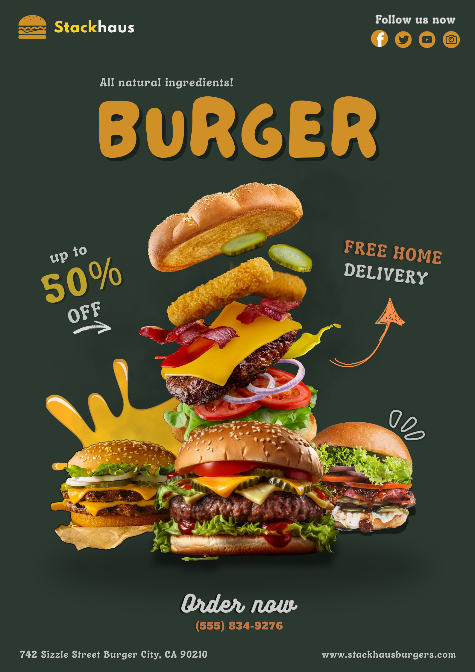 Burger Food Poster