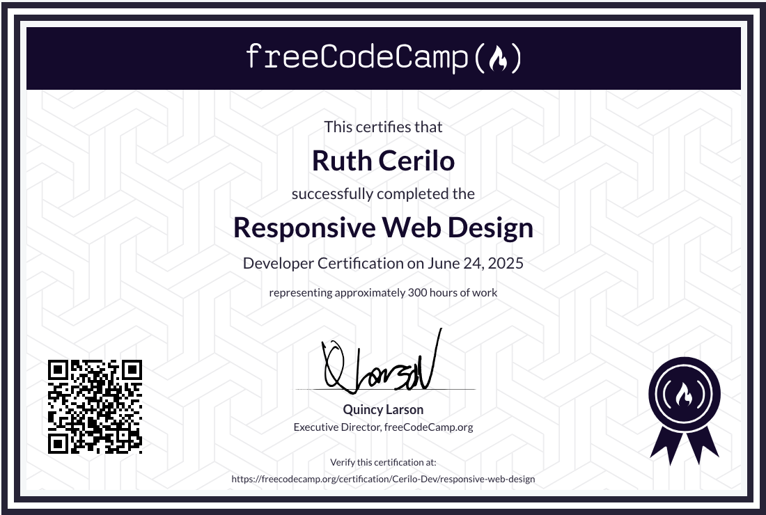 FreecodeCamp Certificate